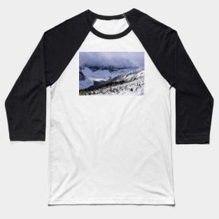 Mountain snowfall. Baseball T-Shirt